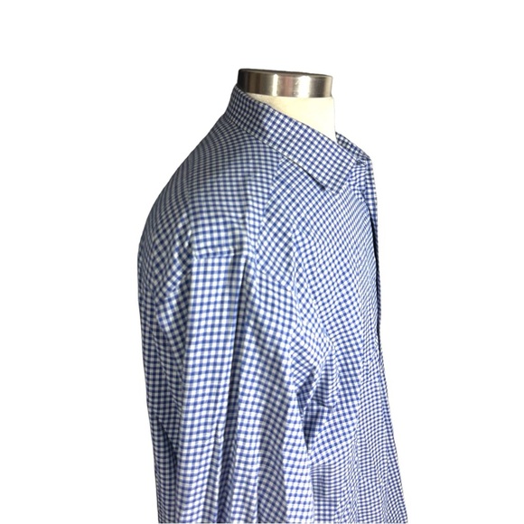 Cremieux 38 Classics Men Blue & White Gingham Long Sleeve Button Up Shirt Sz XXL - Picture 9 of 16